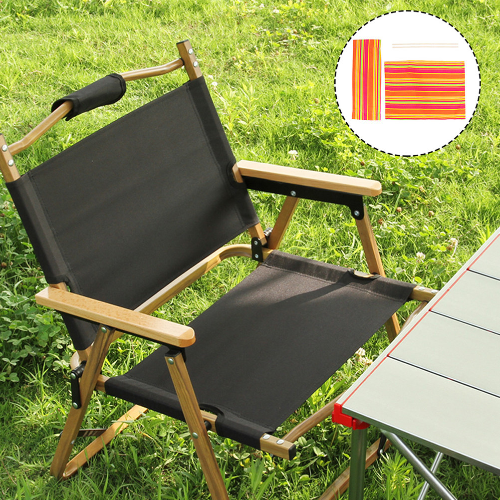 Outdoor Camping Chairs Folding - 1Set Replaceable Director Chair Canvas Foldable