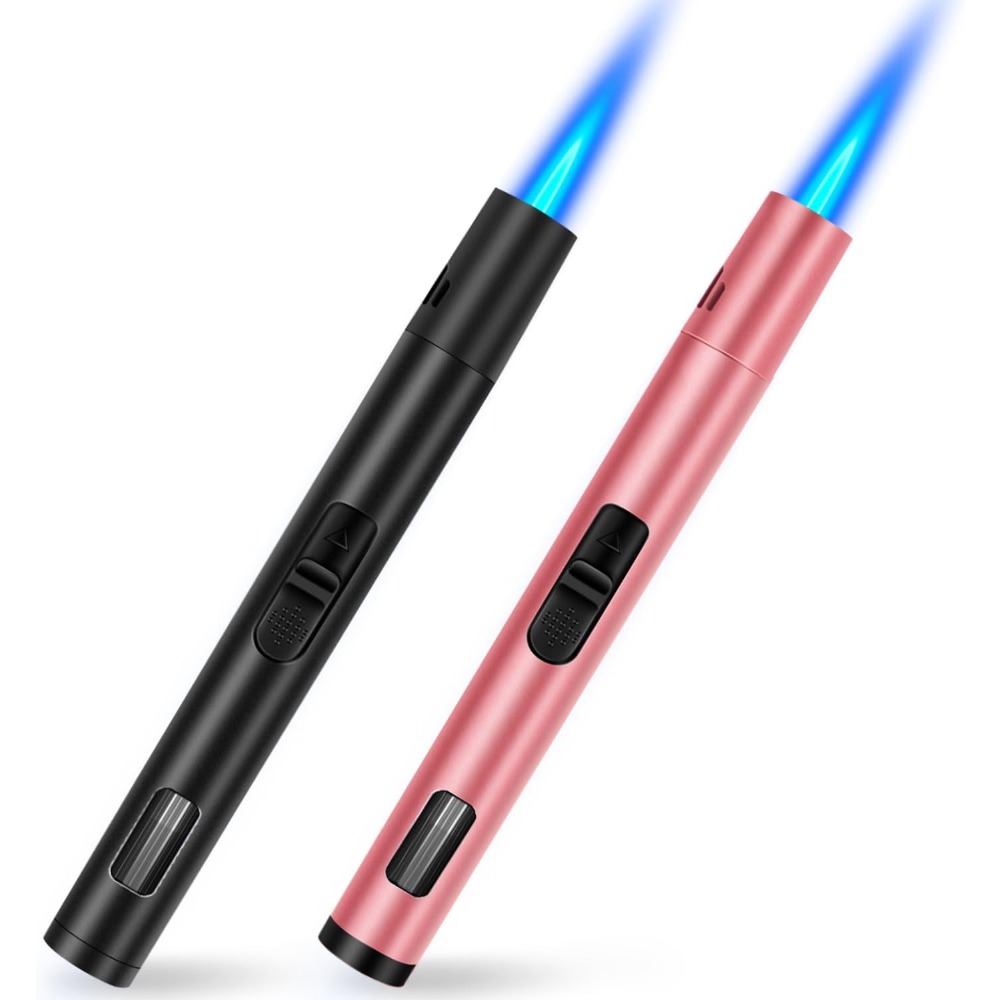 Outdoor Windproof Lighter - 2 Pack Refillable Windproof Torch Lighters,