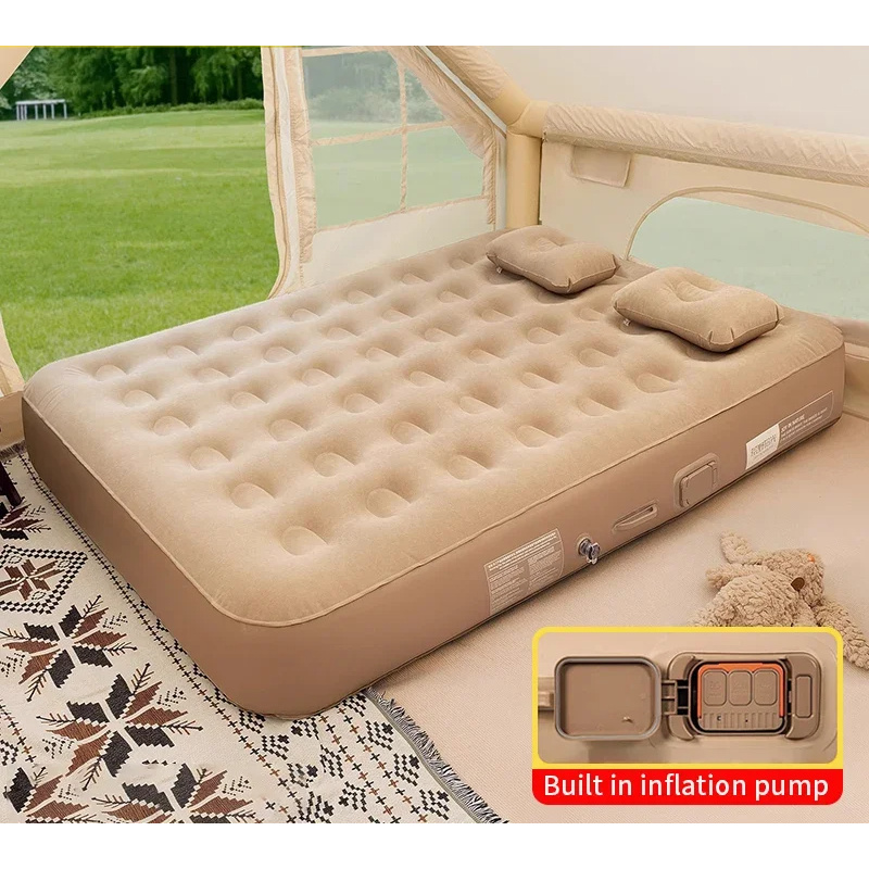 Camping Outdoor Or Indoor - New air mattress built-in pump self-inflating