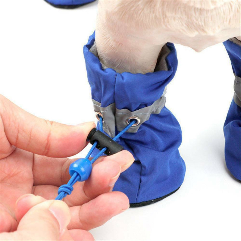 Outdoor Camping Slippers - 4PCS Small Dog Shoes Hiking Boots