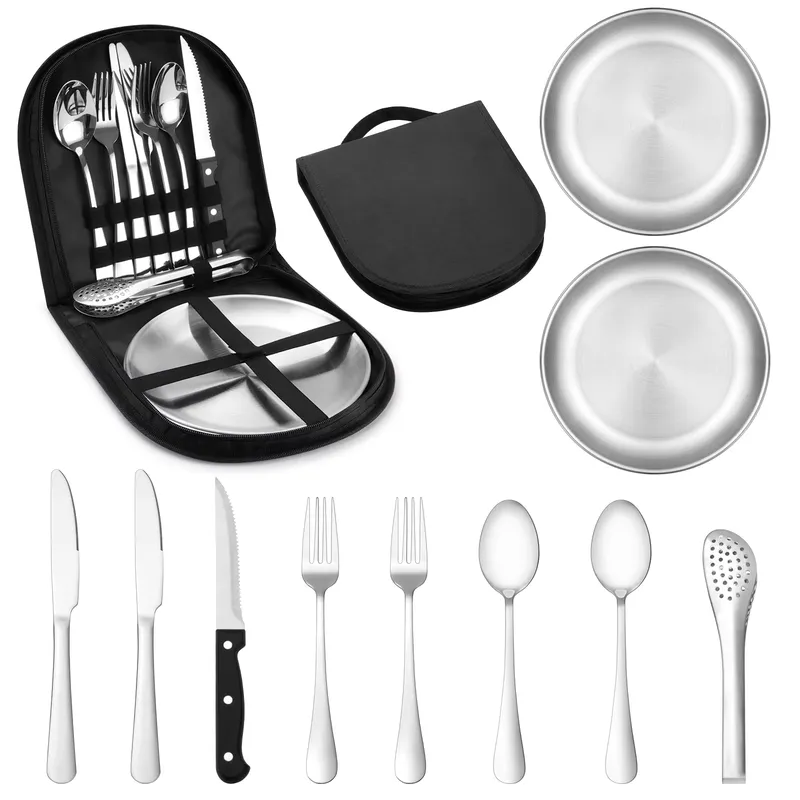 10 Piece Stainless Steel Picni - đánh giá và giá Outdoor Camping Warehouse