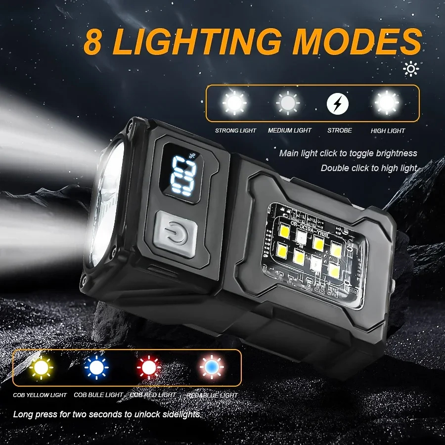 Mini Portable LED COB Flashlig - đánh giá và giá Battery Outdoor Camping