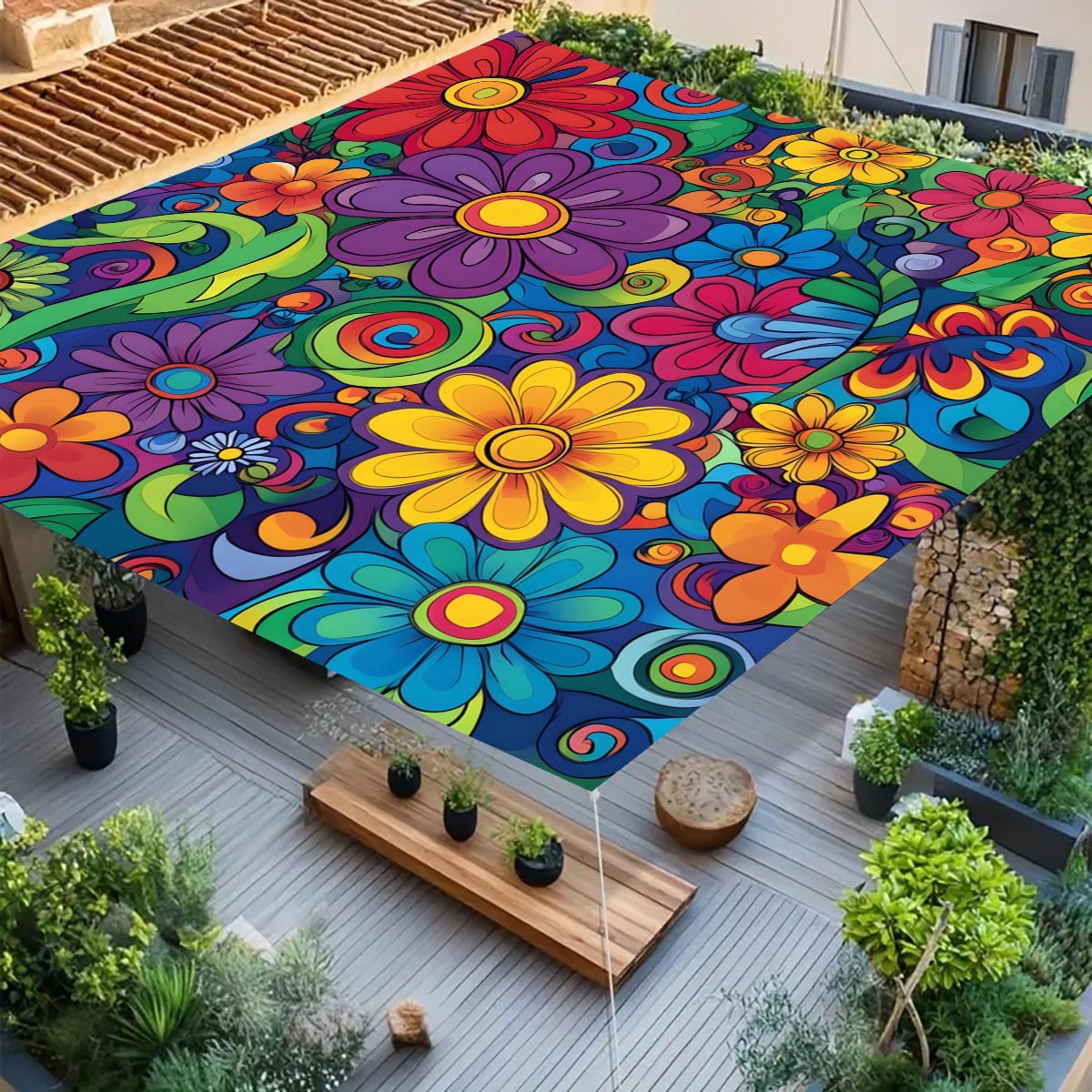 Color Flower Camping Sunshade  - đánh giá và giá Outdoor Camping Gazebo