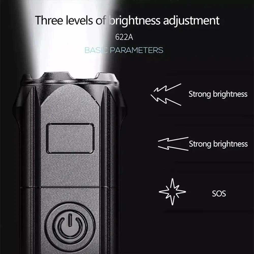 Mini Flashlight Zoomable Focus - đánh giá và giá Outdoor Camping Zone