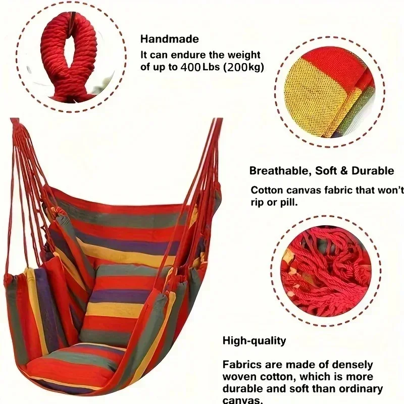 Hot Colorful Striped Canvas Ha - đánh giá và giá Camping Outdoor Or Indoor
