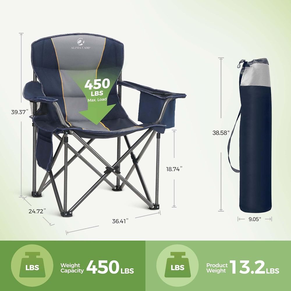 Camping Chair Oversized Heavy  - đánh giá và giá Outdoor Oversized Camping Chair