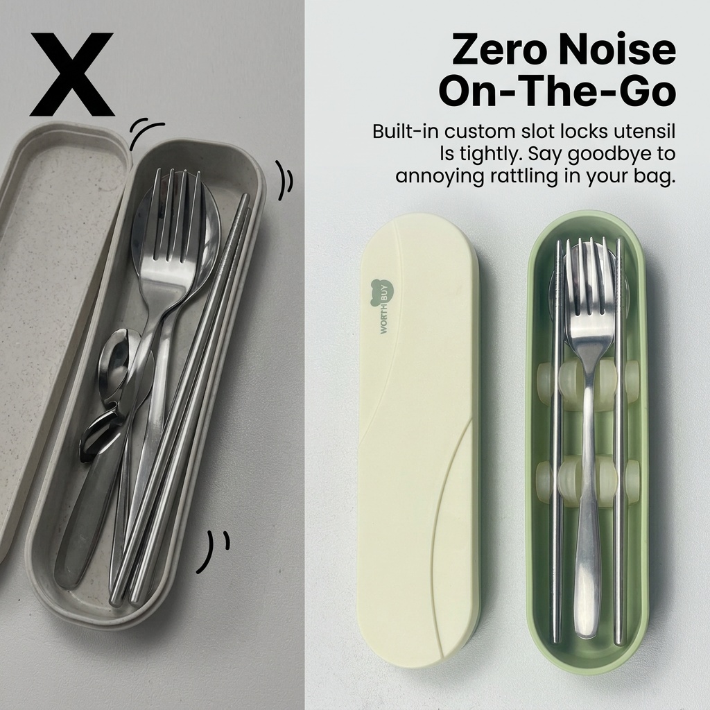 Portable Cutlery Set Stainless - đánh giá và giá Camping Quiet