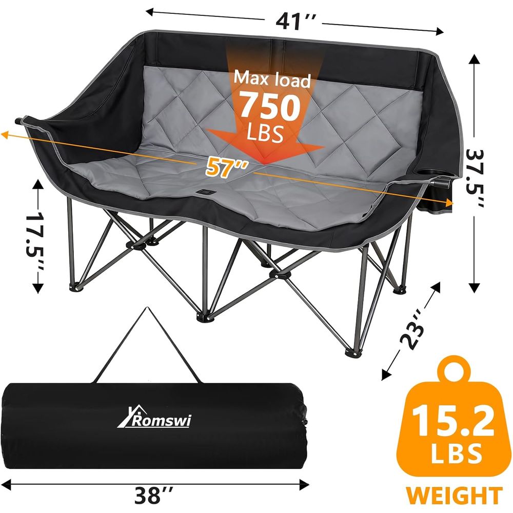 Doule Camping Chair,2 Person C - đánh giá và giá Outdoor Oversized Camping Chair
