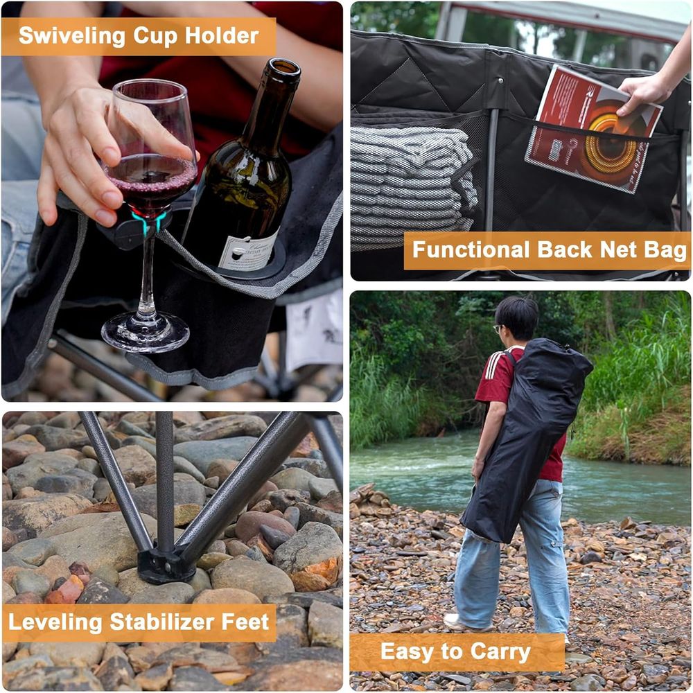 Doule Camping Chair,2 Person C - đánh giá và giá Outdoor Oversized Camping Chair