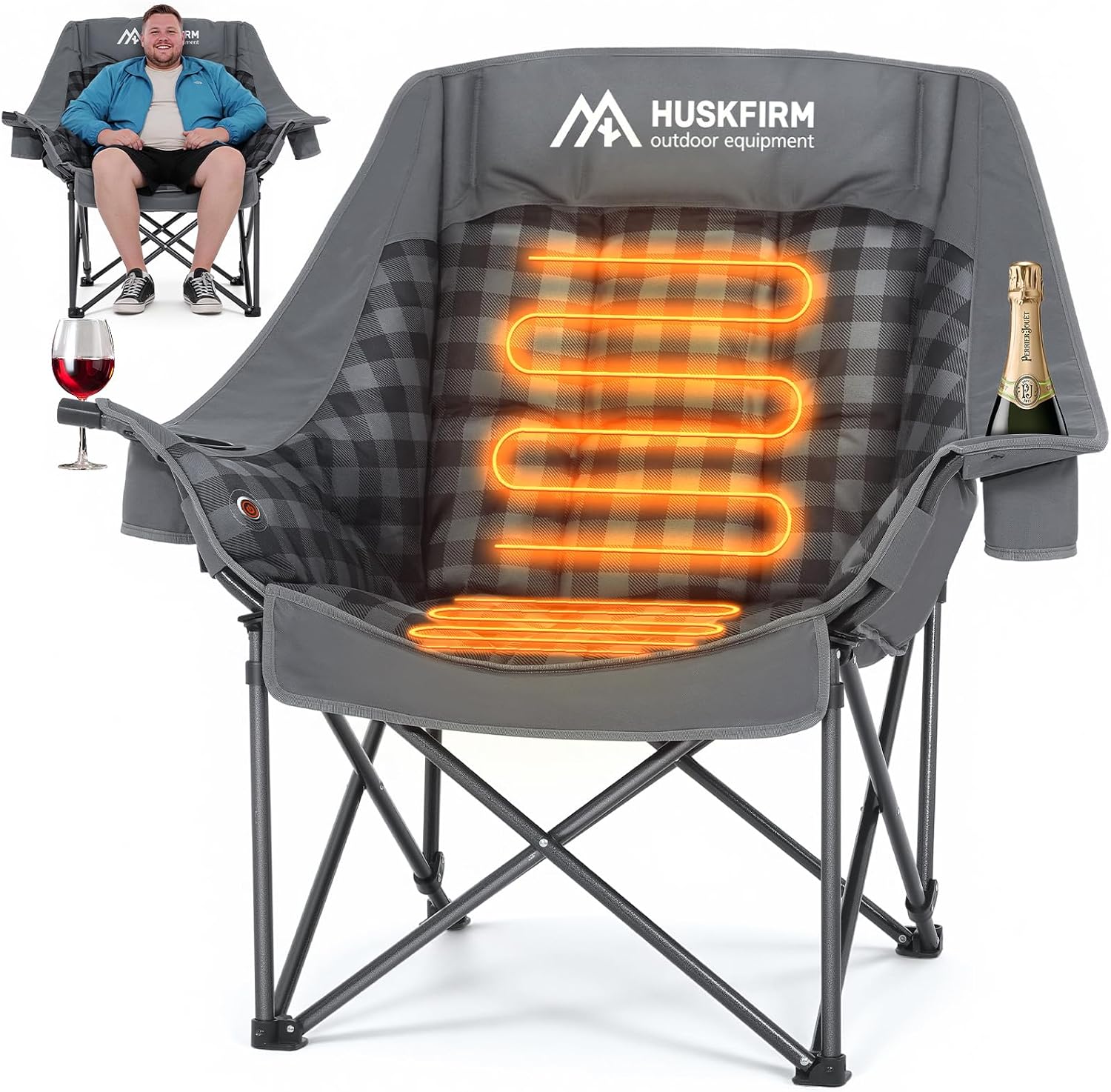 Extra-Large Heated Camp Chair  - đánh giá và giá Outdoor Oversized Camping Chair