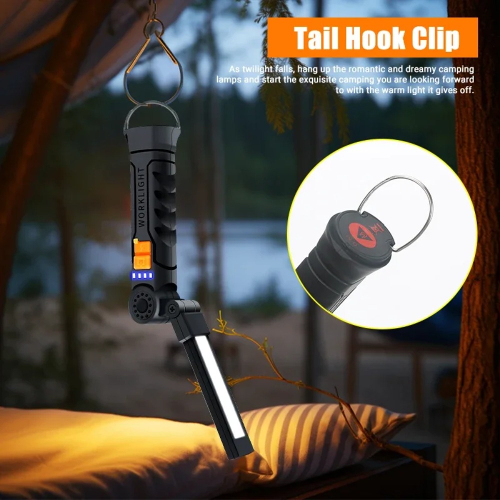 Portable COB LED Flashlight US - đánh giá và giá Battery Outdoor Camping