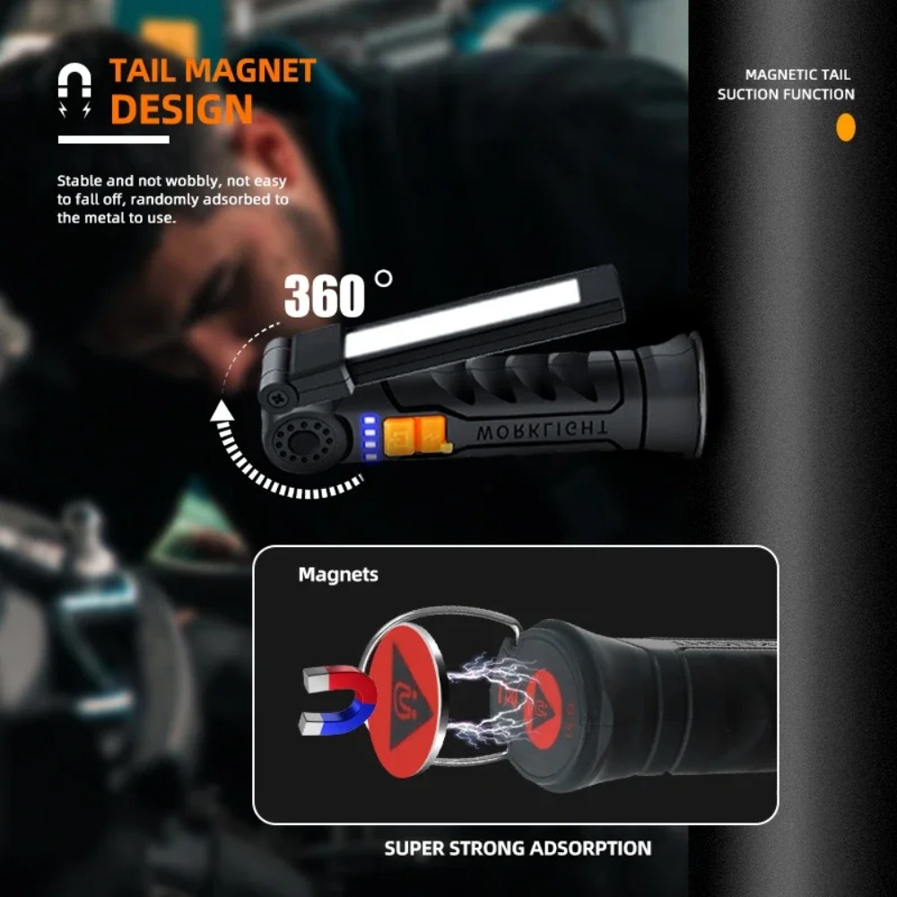 Portable COB LED Flashlight US - đánh giá và giá Battery Outdoor Camping