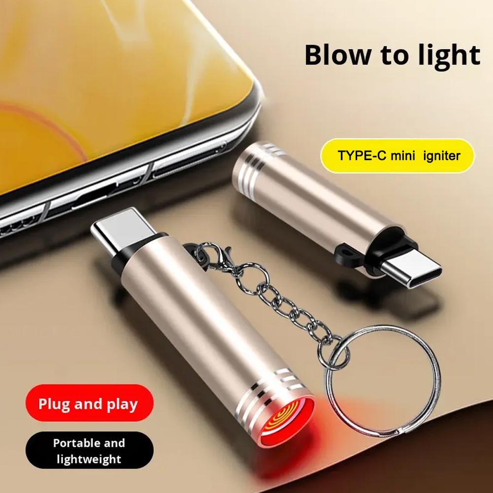 Type C Mini Lighter Blow to Ig - đánh giá và giá Outdoor Windproof Lighter