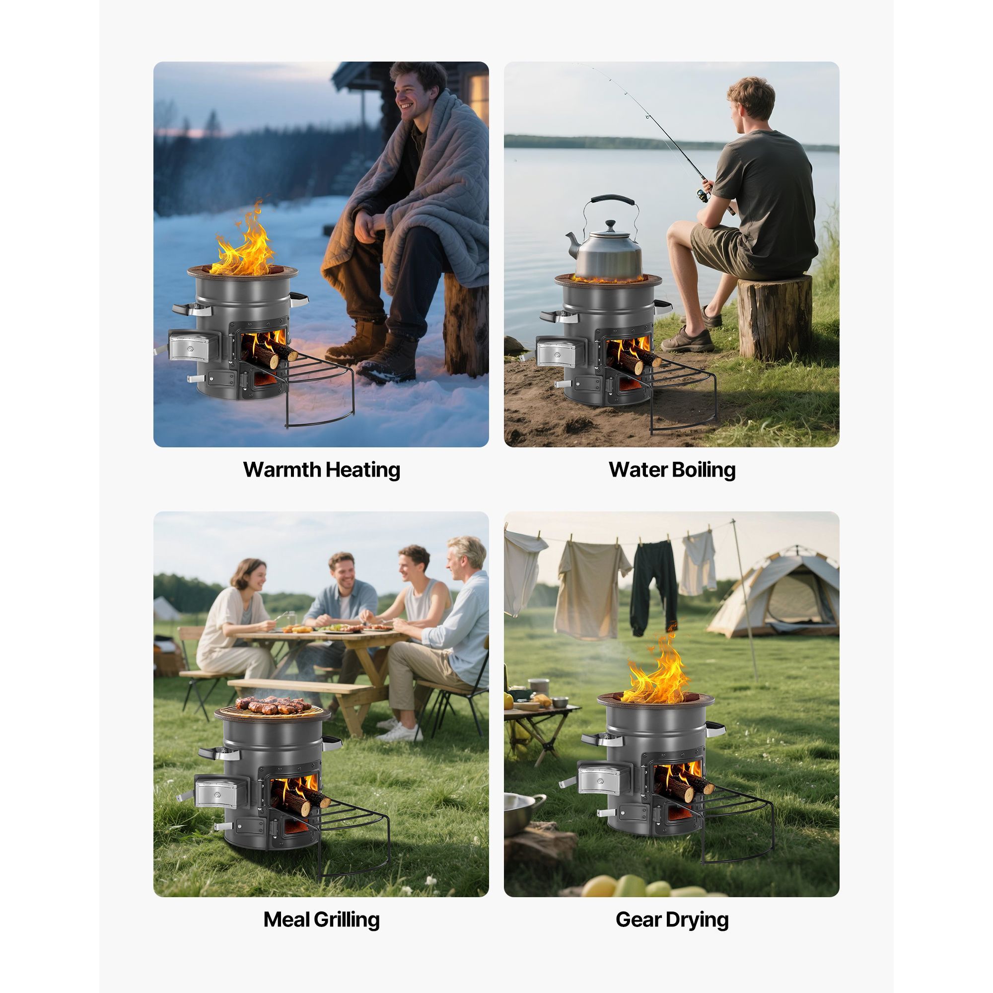 Camping Rocket Stove, Wood Bur - đánh giá và giá Camping Outdoor Or Indoor