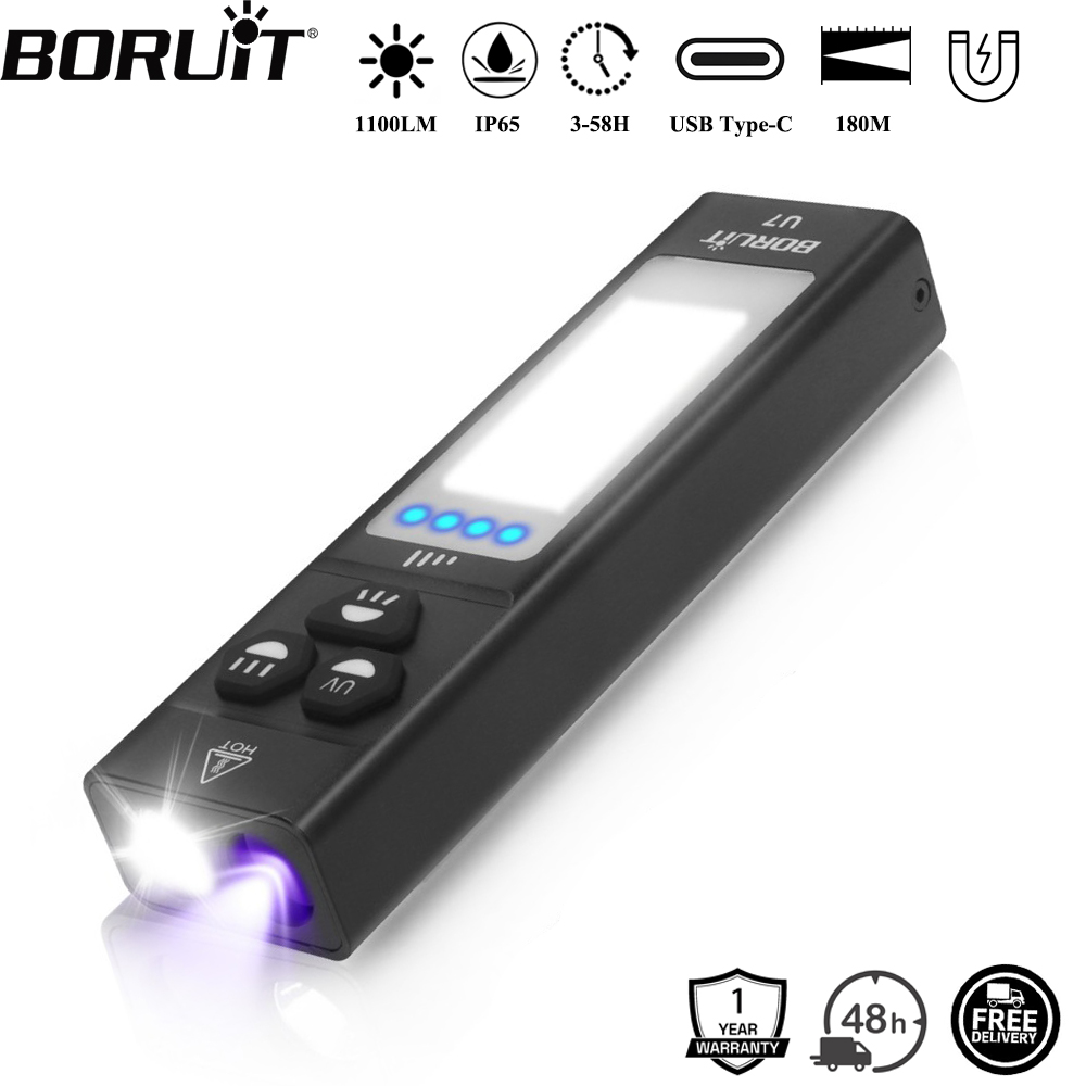 BORUiT U7 UV LED EDC Flashligh - đánh giá và giá Battery Outdoor Camping