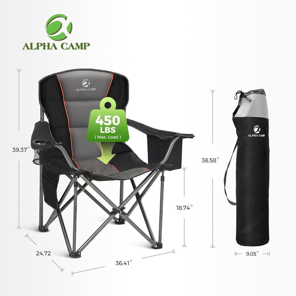 Heavy Duty Camping Chair 500LB - đánh giá và giá Outdoor Oversized Camping Chair