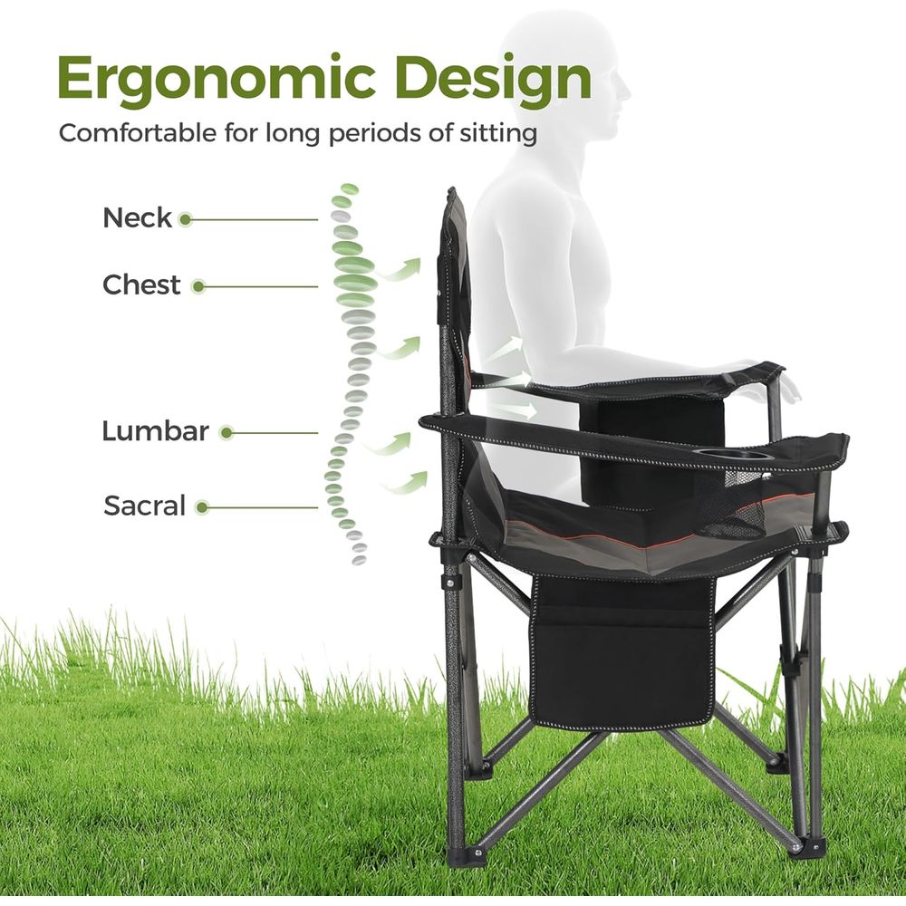 Heavy Duty Camping Chair 500LB - đánh giá và giá Outdoor Oversized Camping Chair