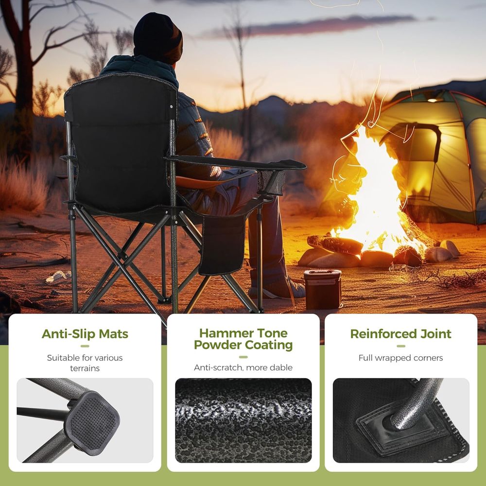 Heavy Duty Camping Chair 500LB - đánh giá và giá Outdoor Oversized Camping Chair