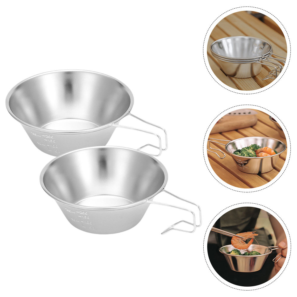 2Pcs Stainless Steel Camping B - đánh giá và giá Outdoor Camping Food