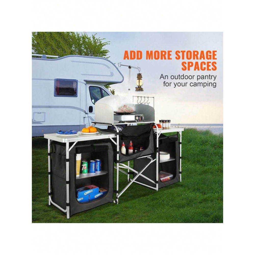 Folding Camping Kitchen Table  - đánh giá và giá Outdoor Camping Kitchen Setup
