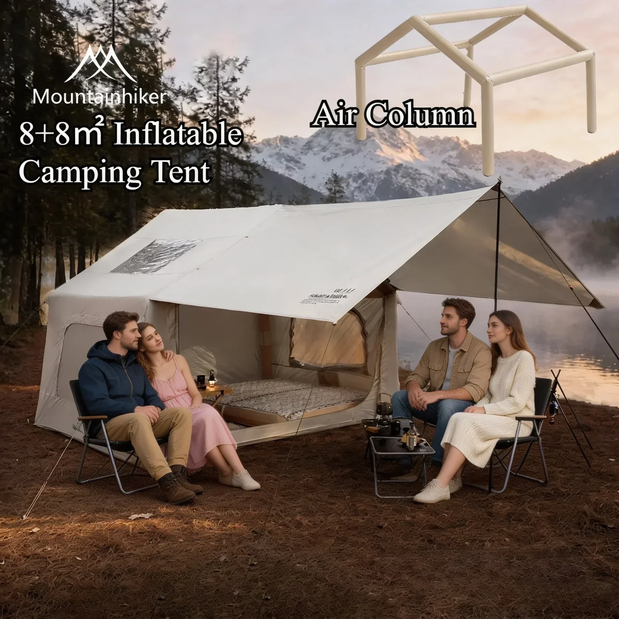8+8㎡ MOUNTAINHIKER Inflatable  - đánh giá và giá Outdoor Camping Gazebo