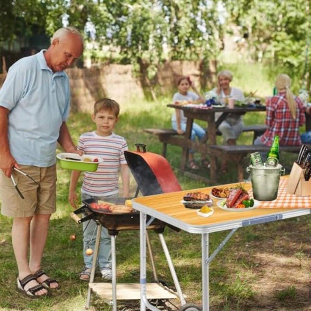 Folding Portable Camping Table - đánh giá và giá Outdoor Camping Kitchen Setup