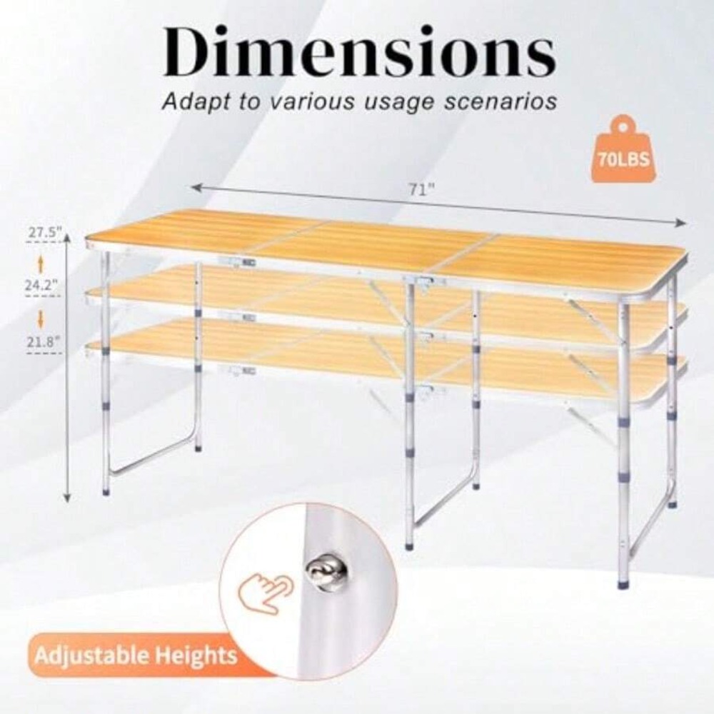 Folding Portable Camping Table - đánh giá và giá Outdoor Camping Kitchen Setup