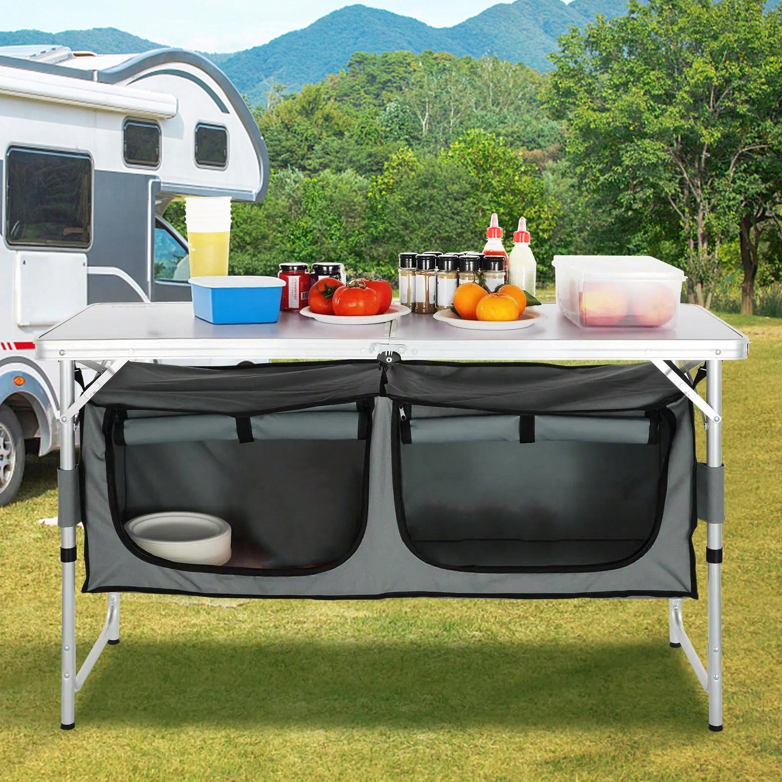 Quick‑Set‑Up Folding Camping K - đánh giá và giá Outdoor Camping Kitchen Setup