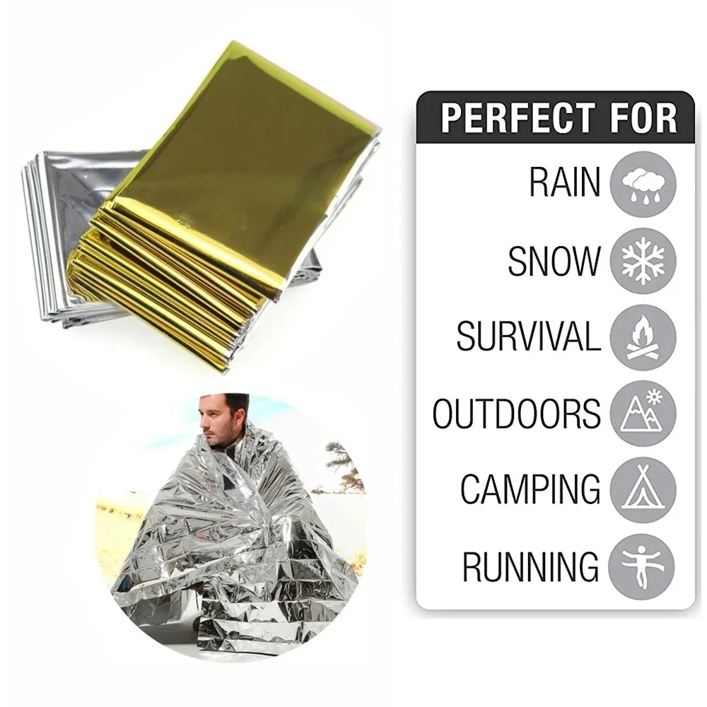 5Pcs Emergency Thermal Blanket - đánh giá và giá Outdoor Camping Carpet