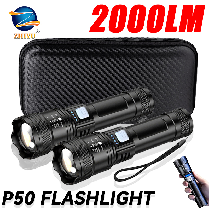 Tactical LED Flashlight 2000LM - đánh giá và giá Battery Outdoor Camping