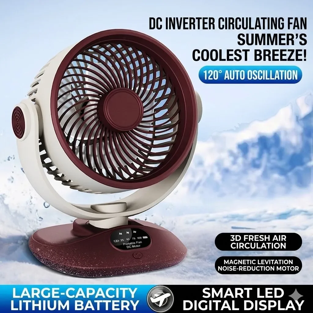 Desktop Fan Rechargeable Turbo - đánh giá và giá Camping Quiet