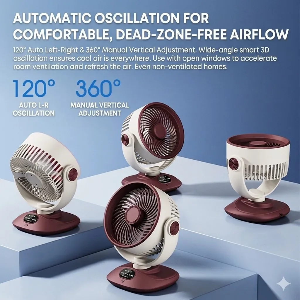 Desktop Fan Rechargeable Turbo - đánh giá và giá Camping Quiet
