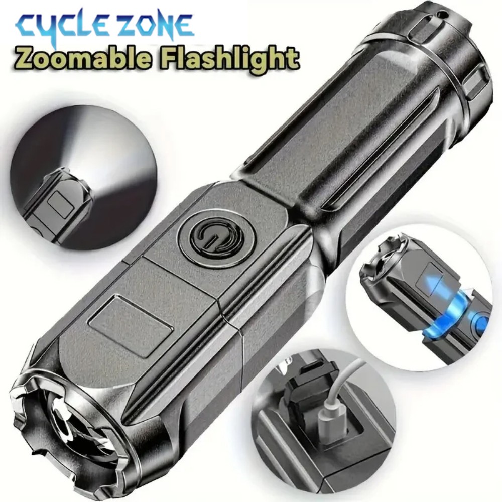 Portable LED Flashlight USB Re - đánh giá và giá Outdoor Camping Zone