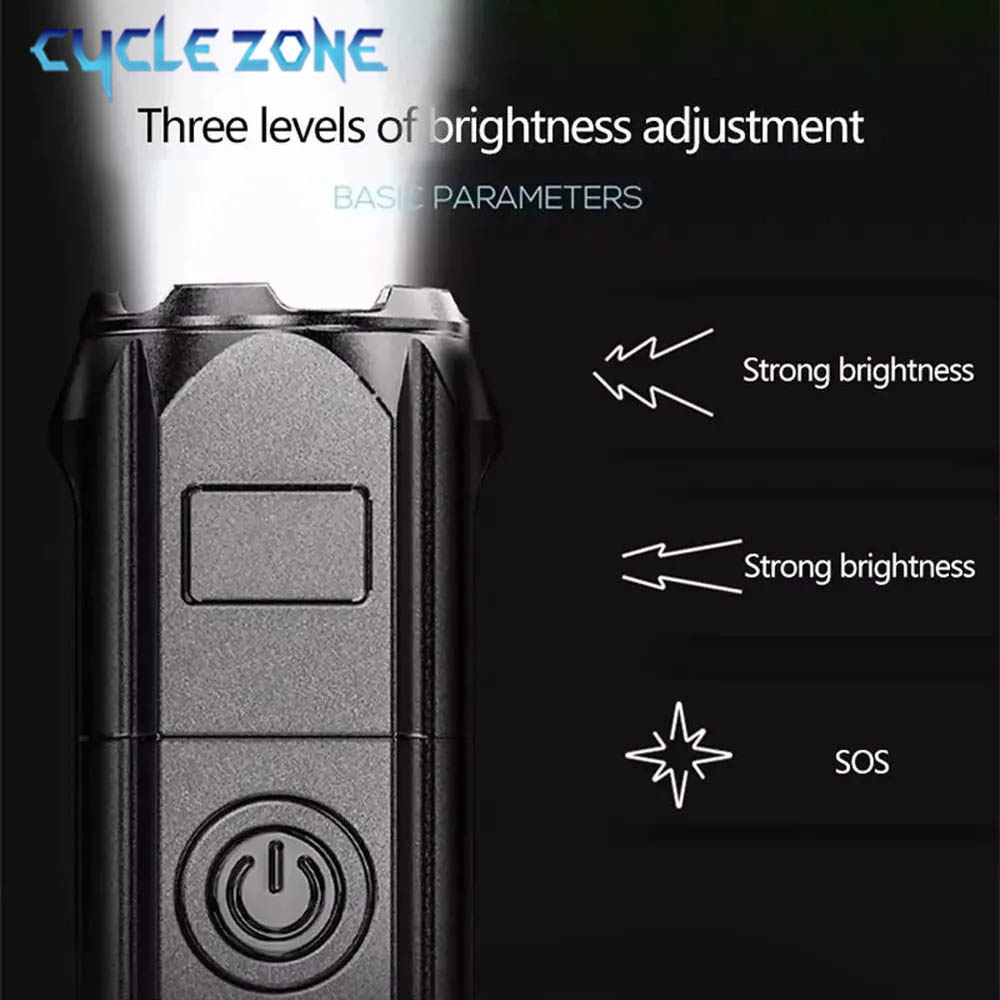 Portable LED Flashlight USB Re - đánh giá và giá Outdoor Camping Zone
